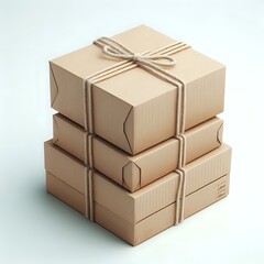 Obraz premium cardboard boxes isolated on white