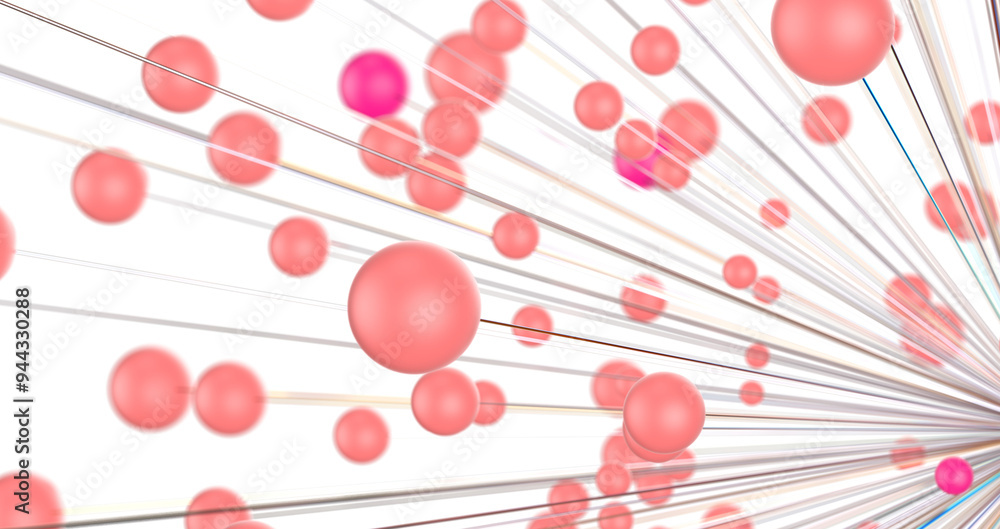 Leinwandbilder Abstract digital connection dots and lines. Technology background. Network connection structure. Plexus effect. 3d