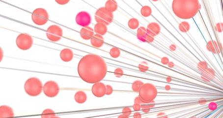 Abstract digital connection dots and lines. Technology background. Network connection structure. Plexus effect. 3d