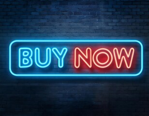 Obraz premium vector realistic isolated neon sign buy logo template decoration display wall background concept online shopping