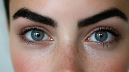 Fototapeta premium See how makeup and shaping transformed these eyebrows