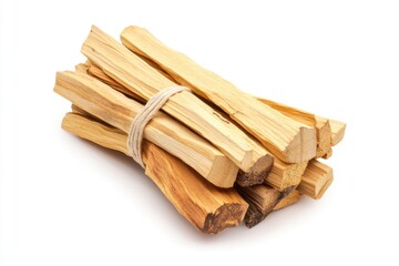 Palo Santo Sticks Isolated on White Background for Aromatherapy and Sacred Rituals