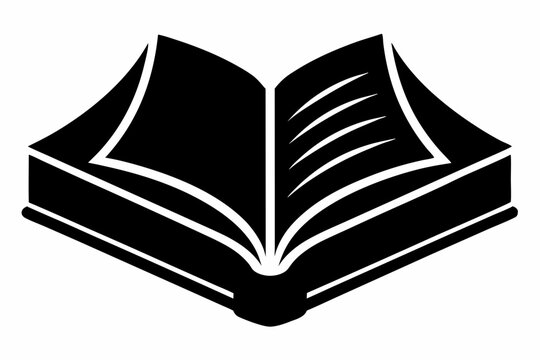 recommend clip art: Book icon vector black silhouette