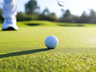 Golf Performance. Playing Golf on Green Course for Fitness and Health