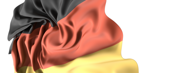 Wavy flag of German. Suitable for background graphic resources. 3D illustration.Germany flag. Flag with a beautiful glossy silk