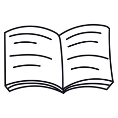 Single element of book in doodle business set. Hand drawn vector illustration for cards, posters, stickers and professional design.