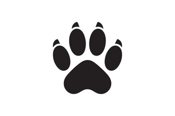 Dog paw silhouette vector illustration © Madhusudan