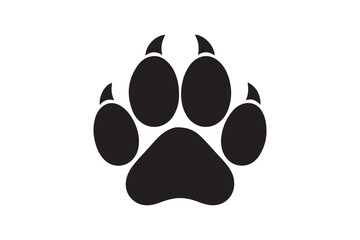 Dog paw silhouette vector illustration © Madhusudan
