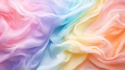 Obraz premium Serene Pastel Rainbow Backdrop with Copy Space