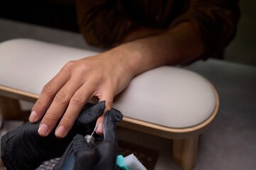 Get an exquisite professional nail art procedure in a modern salon setting filled with elegance