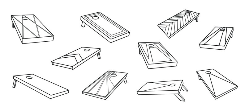 cornhole boards vector