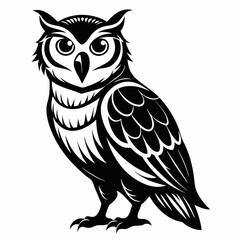 Owl silhouette vector illustration