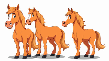 Niedliche Cartoon-Pferde