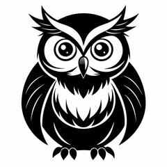 Owl silhouette vector illustration