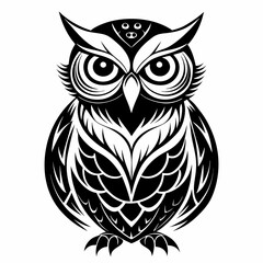 Owl silhouette vector illustration