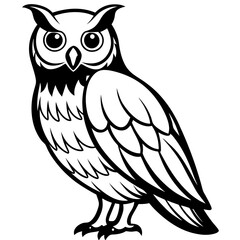 Owl silhouette vector illustration