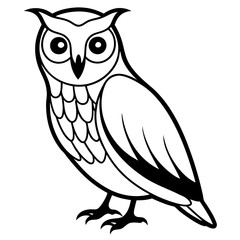 Owl silhouette vector illustration