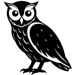 Owl silhouette vector illustration