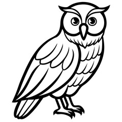 Owl silhouette vector illustration