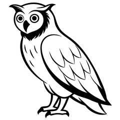 Owl silhouette vector illustration