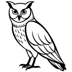 Owl silhouette vector illustration