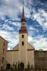 This Lutheran church, originally constructed on a bastion and the town's walls