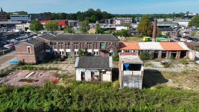 Aerial view of &lsquo;De Kop van Isselt&rsquo; in Amersfoort, the Netherlands where 2,000 to 3,000 new homes will be built.
