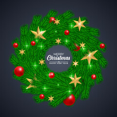 christmas golden star christmas background Realistic
