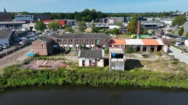 Aerial view of &lsquo;De Kop van Isselt&rsquo; in Amersfoort, the Netherlands where 2,000 to 3,000 new homes will be built.