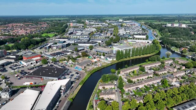 Aerial view of &lsquo;De Kop van Isselt&rsquo; in Amersfoort, the Netherlands where 2,000 to 3,000 new homes will be built.