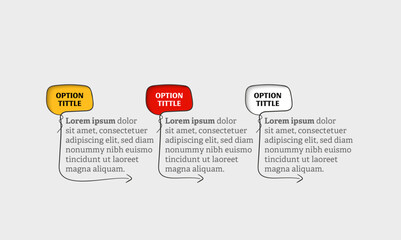 Infographic design with 3 options or steps. Infographics for business concept.