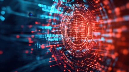 Obraz premium Advanced Cybersecurity Technology Shielding Digital Data - Hyper-Realistic Concept