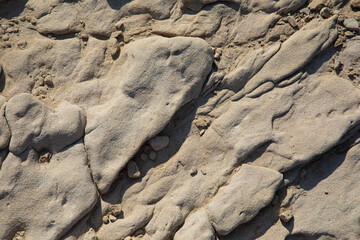 Macro view of natural texture of stone beach in Croatia, Adriatic Sea
