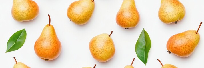Seamless repetitive pattern background of fresh pear for fabric design