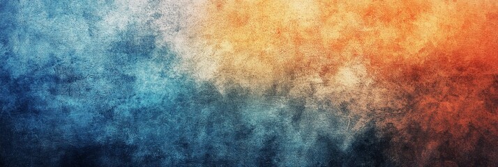 Obraz premium An abstract representation showcases the gradual blending of blue and orange shades, evoking a dynamic visual experience