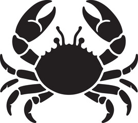 Black crab silhouette vector illustration design on white background