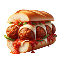 Realistic American Meatball Sub