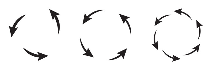 Arrows Repeat icon set. Repetition vector symbol. Exchange or replace sign. Renew, switch, or reverse icon.