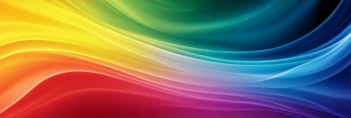 Obraz premium Waves of vibrant colors flow harmoniously, conveying a sense of movement and energy in a captivating abstract design