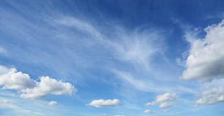 White clouds in blue sky