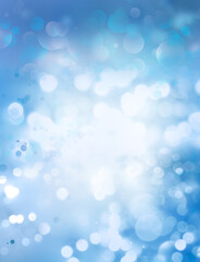 Bokeh circles abstract blue vertical background