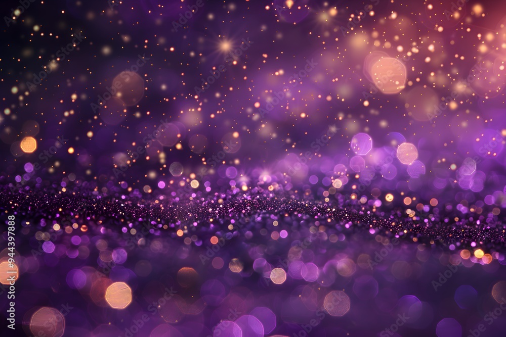 Poster light abstract glowing bokeh light. shining star, sun particles and sparks with lens flare effect on