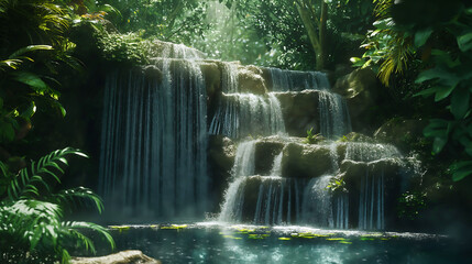 Waterfall forest, Waterfall beautiful, Nature