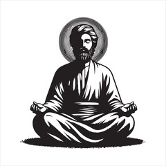 yoga silhouette vector