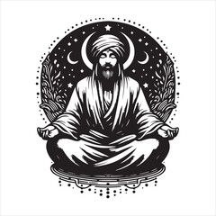 yoga silhouette vector