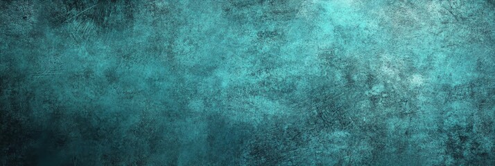 A vibrant turquoise background features a rich texture with intricate, blended patterns highlighting its depth and complexity