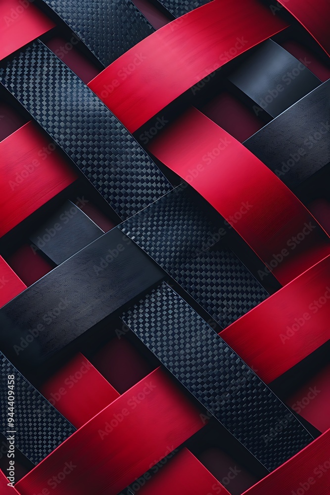 Poster black and red abstract backdrop featuring intersecting diagonal lines