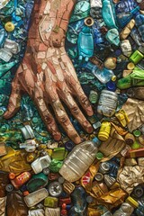 Fototapeta premium Empowered Recycling: Hand Sorting