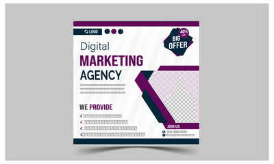 Digital business marketing post banner template, advertising design, social media banner post design © Tahmi vect