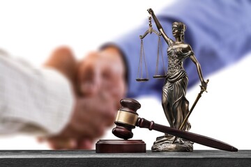 Professional Lawyer Handshake at Business Meeting, Legal Agreement
